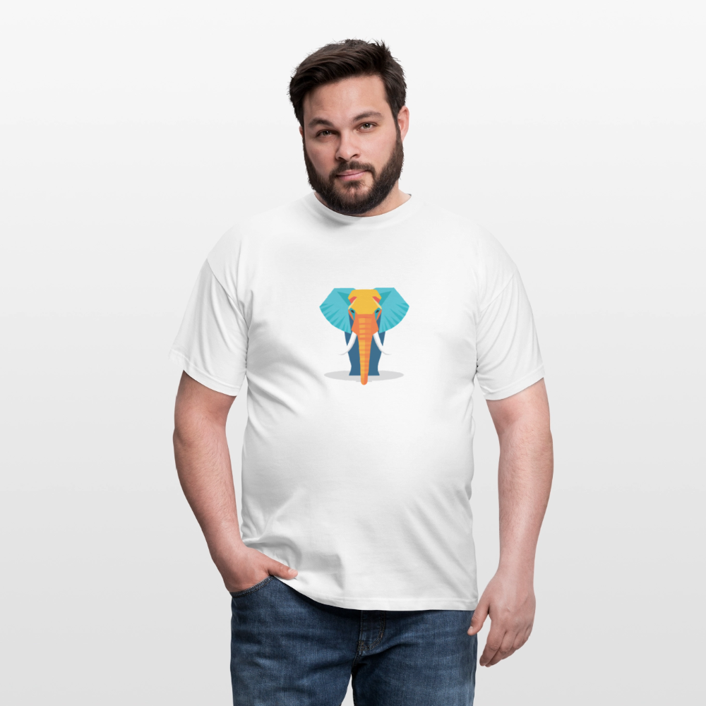 T-Shirt mit Elefant bunt - Weiß