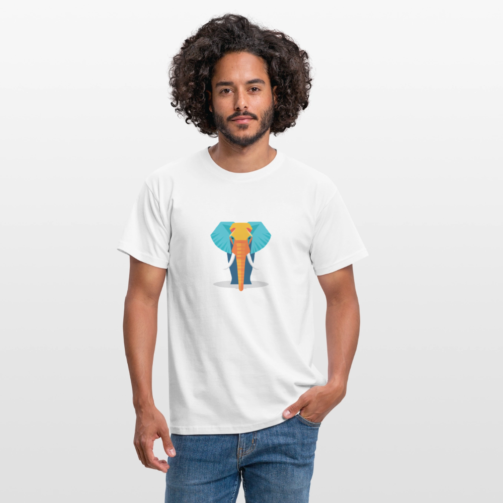 T-Shirt mit Elefant bunt - Weiß