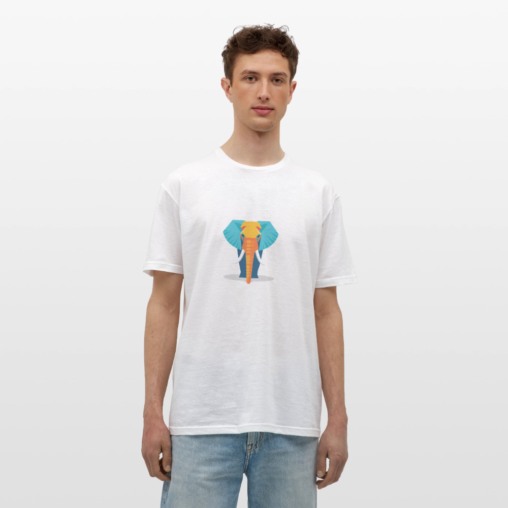 T-Shirt mit Elefant bunt - Weiß