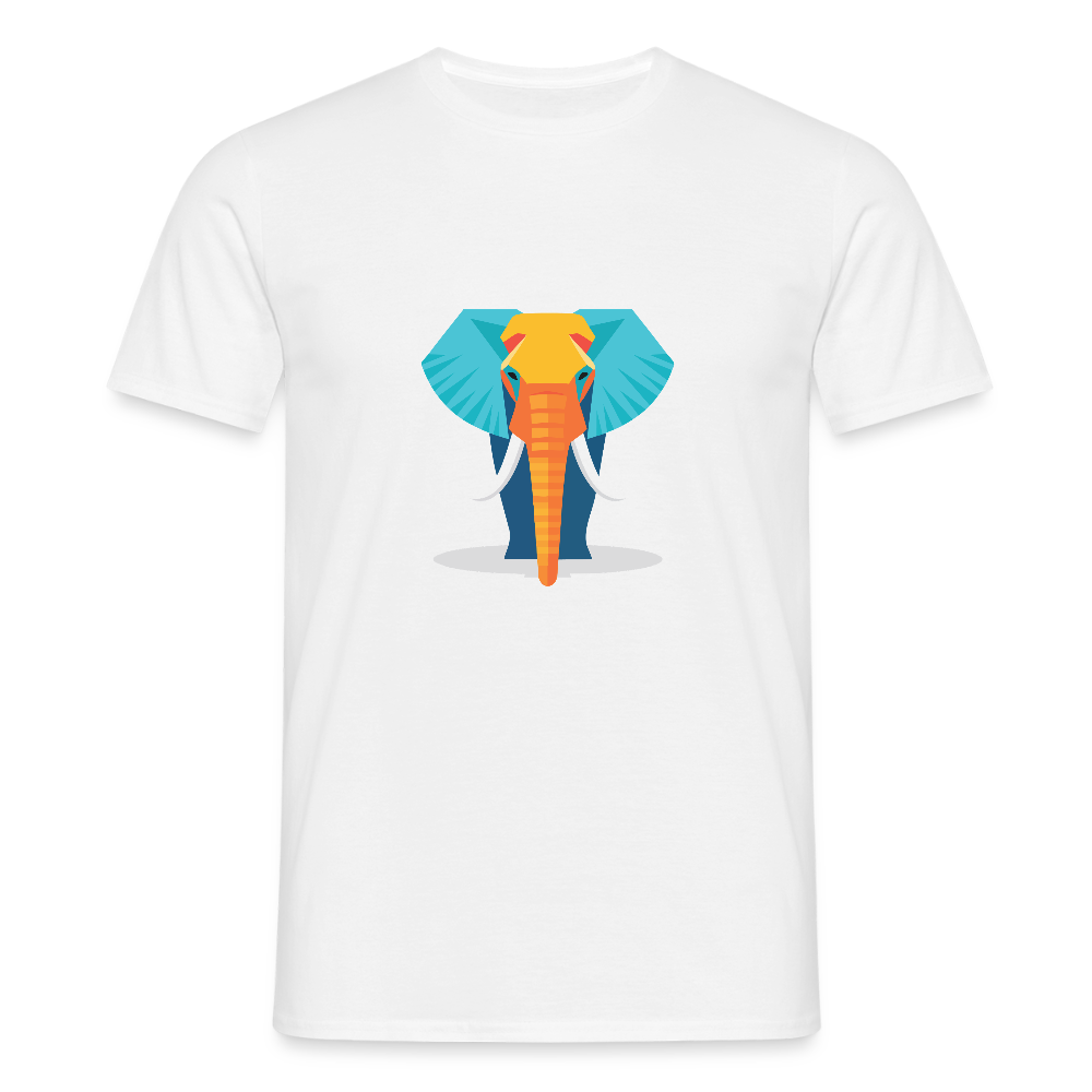 T-Shirt mit Elefant bunt - Weiß