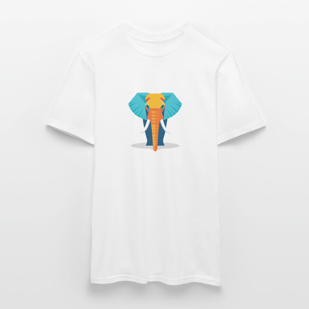T-Shirt mit Elefant bunt - Weiß